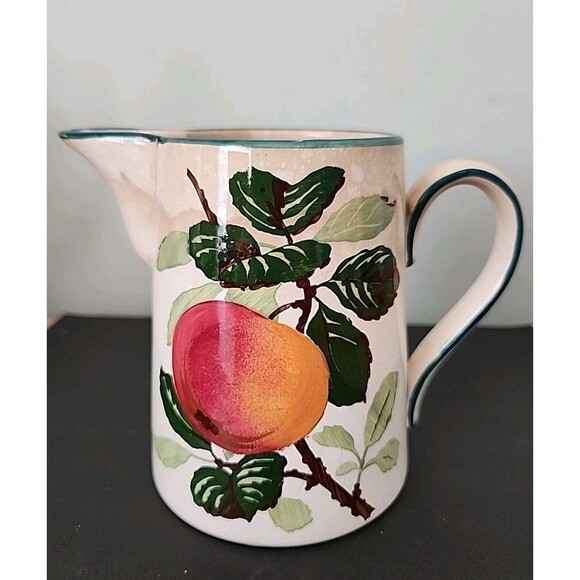 Villeroy & Boch Other - Antique Villeroy & Boch Yorkshire Ware Pitcher – Hand Painted Fruit – Germany